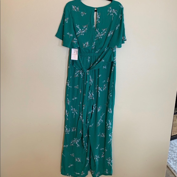 Green Floral Jumpsuit - Picture 4 of 7